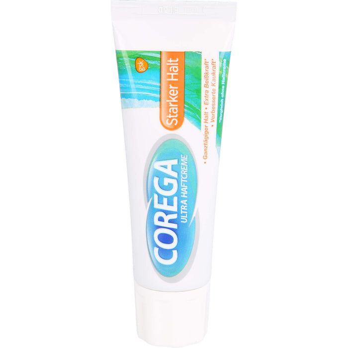 Corega ultra Haftcreme mit starkem Halt für Teil- und Vollprothesen, 40 g Creme