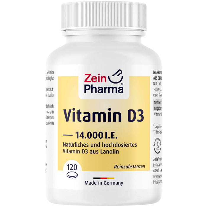 ZeinPharma Vitamin D3 14,000 IE Softgel Kapseln, 120 pcs. Capsules