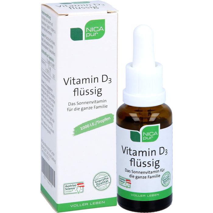 NICApur Vitamin D3 flüssig für die ganze Familie, 25 ml Solution