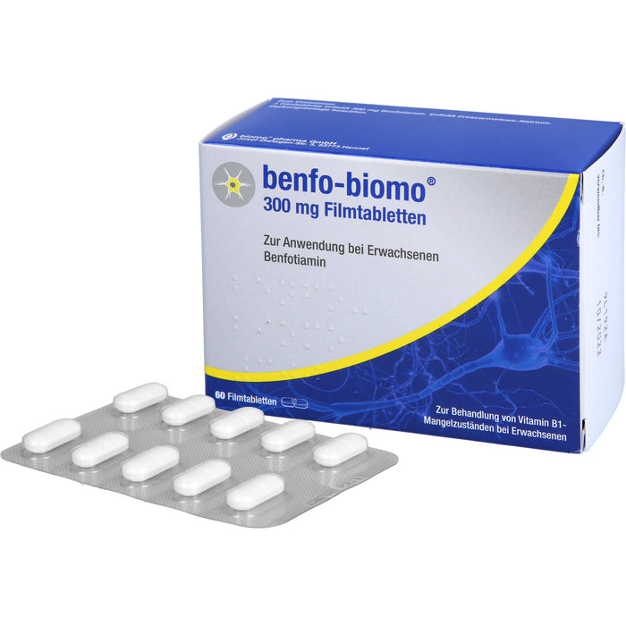Benfo-biomo 300 mg Filmtabletten bei Vitamin B1-Mangelzuständen, 60 pcs. Tablets