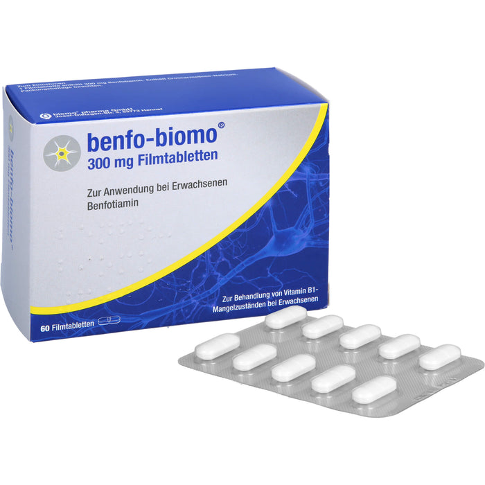 Benfo-biomo 300 mg Filmtabletten bei Vitamin B1-Mangelzuständen, 60 pcs. Tablets