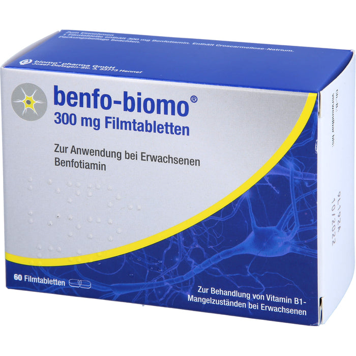 Benfo-biomo 300 mg Filmtabletten bei Vitamin B1-Mangelzuständen, 60 pcs. Tablets
