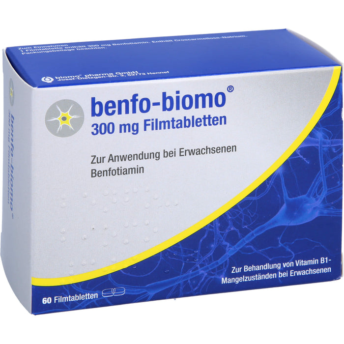Benfo-biomo 300 mg Filmtabletten bei Vitamin B1-Mangelzuständen, 60 pcs. Tablets