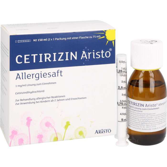 Cetirizin Aristo® Allergiesaft 1 mg/ml Lösung zum Einnehmen, 150 ml LSE