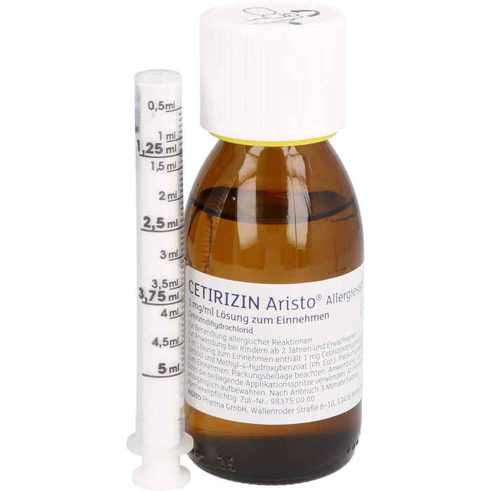 Cetirizin Aristo® Allergiesaft 1 mg/ml Lösung zum Einnehmen, 150 ml LSE