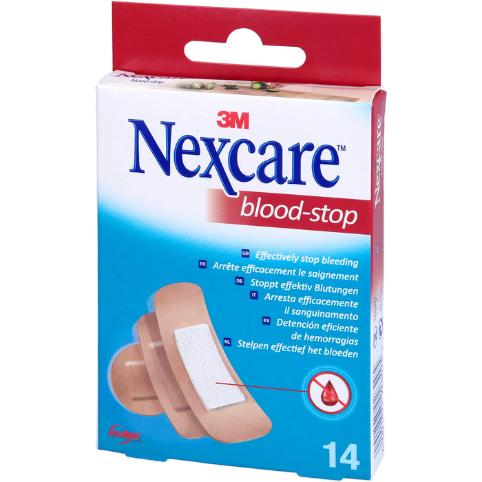 Nexcare Blood Stop Pflaster reduziert den Blutverlust und stoppt Blutungen schneller, 14 pcs. Patch