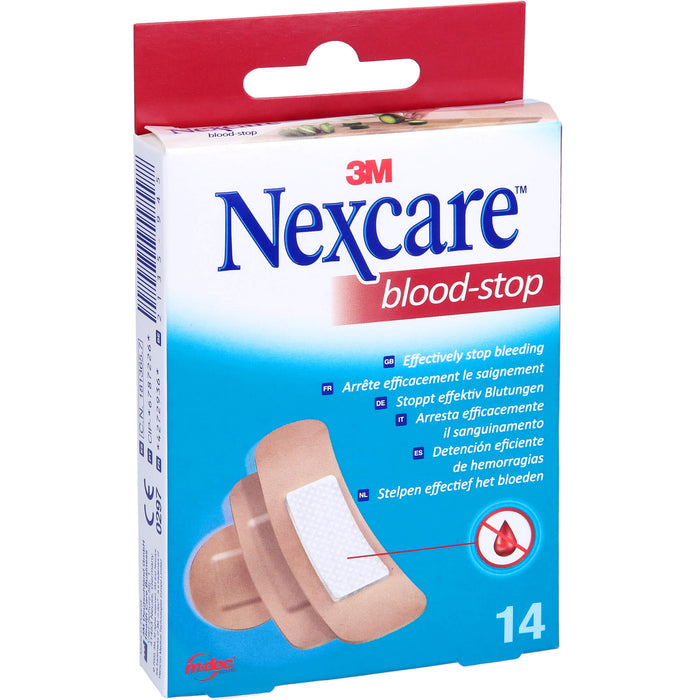 Nexcare Blood Stop Pflaster reduziert den Blutverlust und stoppt Blutungen schneller, 14 pcs. Patch