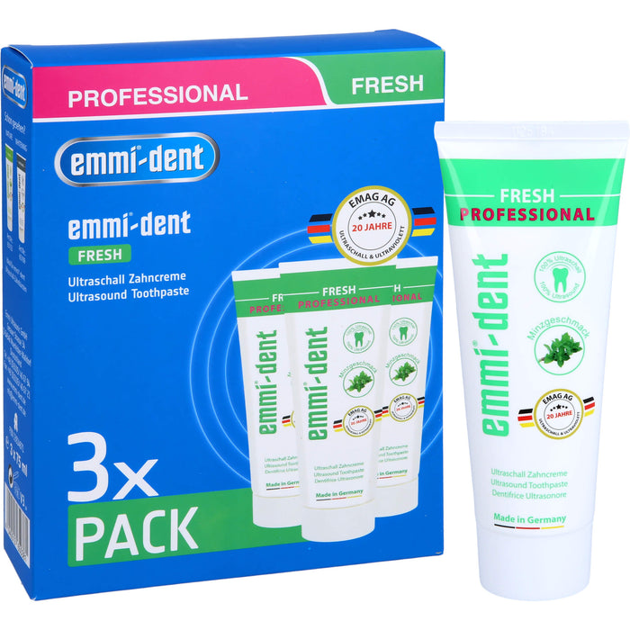 Emmi-dent Ultraschall Zahncreme Fresh, 225 ml Toothpaste