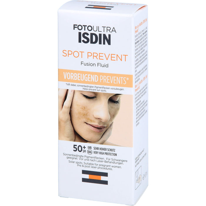 ISDIN FotoUltra Spot Prevent LSF 50+ Sonnencreme zur Vorbeugung von Pigmentflecken, 50 ml Emulsion