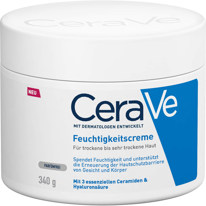 CeraVe Feuchtigkeitscreme für trockene bis sehr trockene Haut, 340 g Creme