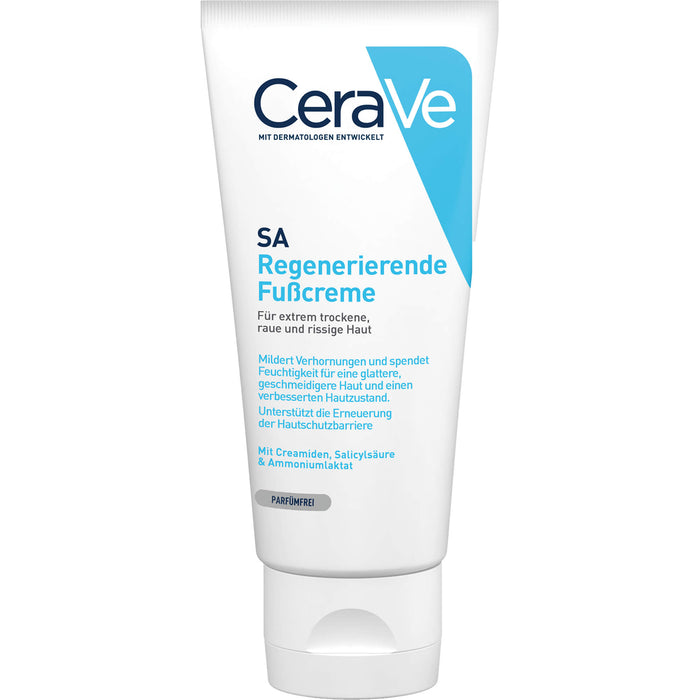CeraVe SA regenerierende Fußcreme für extrem trockene, raue und rissige Haut, 88 ml Cream
