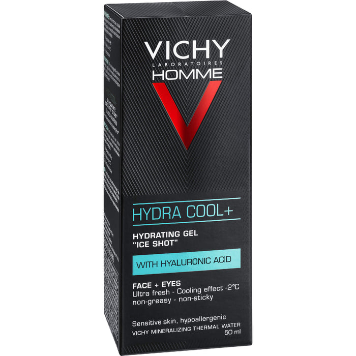 VICHY Homme Hydra Cool+ Hydrating Gel Feuchtigkeitspflege, 50 ml Gel