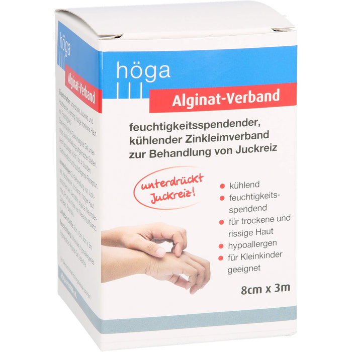 Höga Alginat-Verband 8 cm x 3 m kühlender Zinkleimverband, 1 pcs. dressing