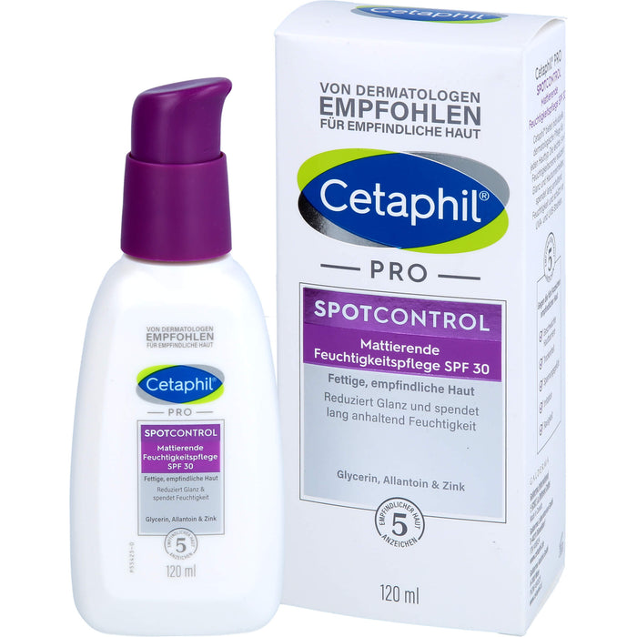 Cetaphil pro SpotControl mattierende Feuchtigkeitspflege SPF 30 für fettige Haut, 120 ml Cream