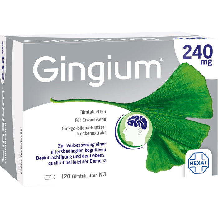 Gingium 240 mg Filmtabletten, 120 pcs. Tablets