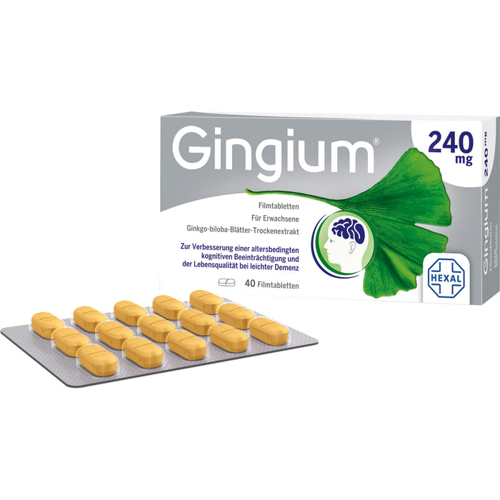Gingium 240 mg Filmtabletten, 40 pcs. Tablets