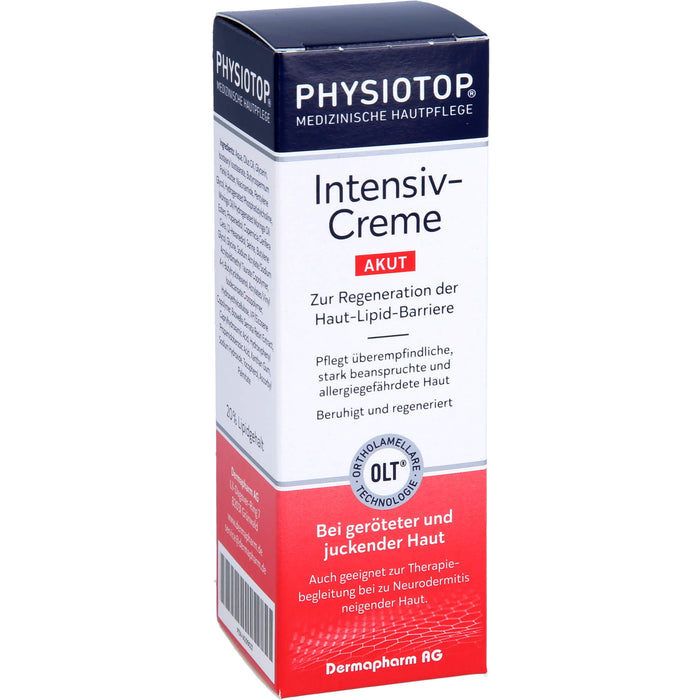 PHYSIOTOP Akut Intensiv-Creme zur Regeneration der Haut-Lipid-Barriere, 50 ml Creme
