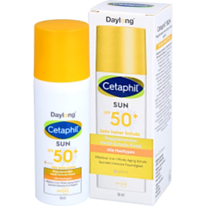 Cetaphil sun Daylong SPF 50+ Multi-Schutz-Fluid Gesicht getönt, 50 ml Lotion