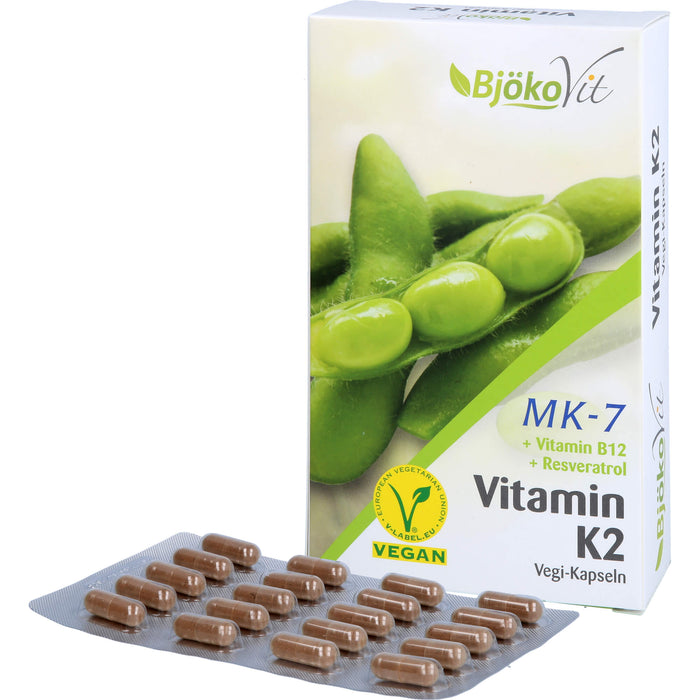 BjökoVit Vitamin K2 MK-7 all-trans vegan Kapseln, 60 pcs. Capsules