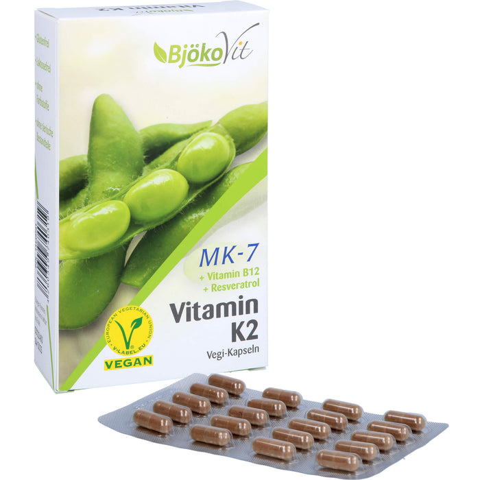 BjökoVit Vitamin K2 MK-7 all-trans vegan Kapseln, 60 pcs. Capsules