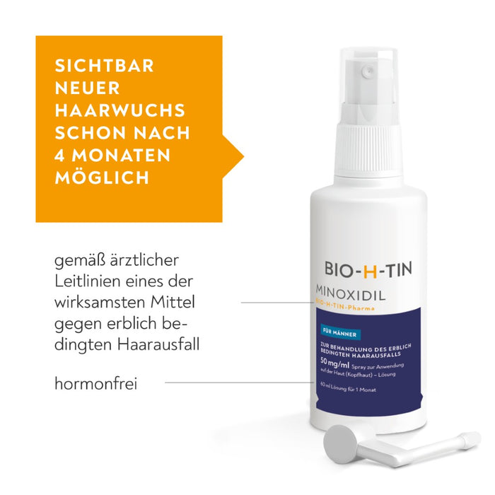 Minoxidil BIO-H-TIN Pharma 50 mg/ml für Männer, 180 ml Solution