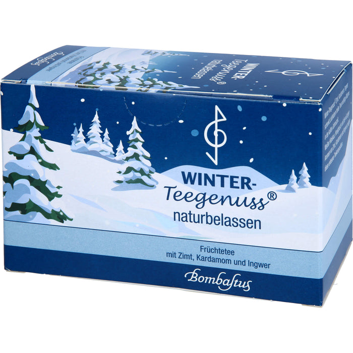 Bombastus Winter-Teegenuss naturbelassen Früchtetee mit Zimt, Kardamom und Ingwer, 20 pcs. Sachets