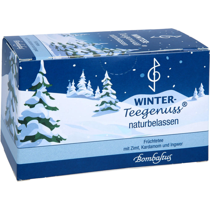 Bombastus Winter-Teegenuss naturbelassen Früchtetee mit Zimt, Kardamom und Ingwer, 20 pcs. Sachets