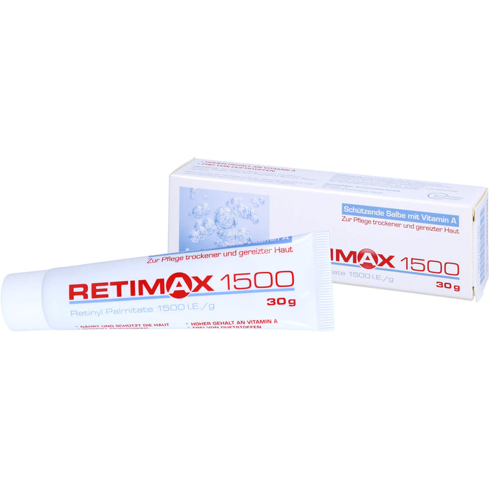 Retimax 1500 schützende Salbe mit Vitamin A bei trockener und gereizter Haut, 30 g Onguent