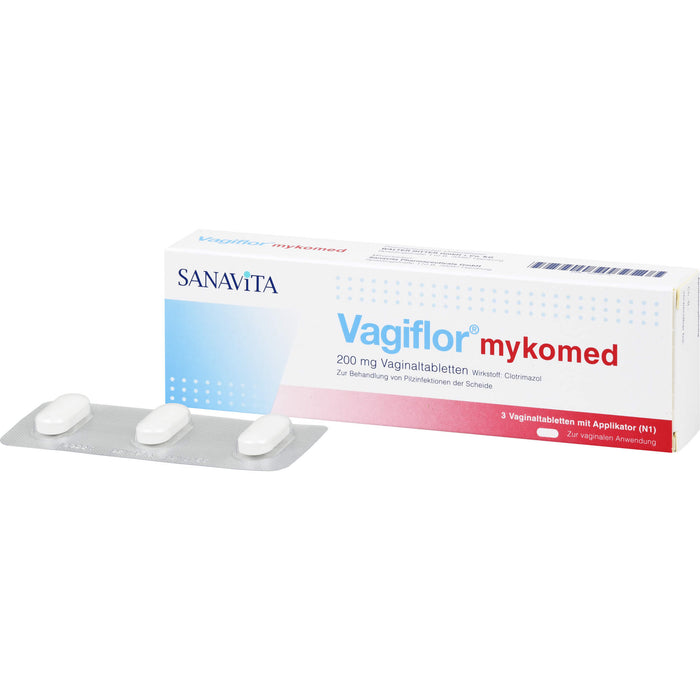 Vagiflor mykomed 200 mg Vaginaltabletten bei Pilzinfektionen der Scheide, 3 pc Tablettes