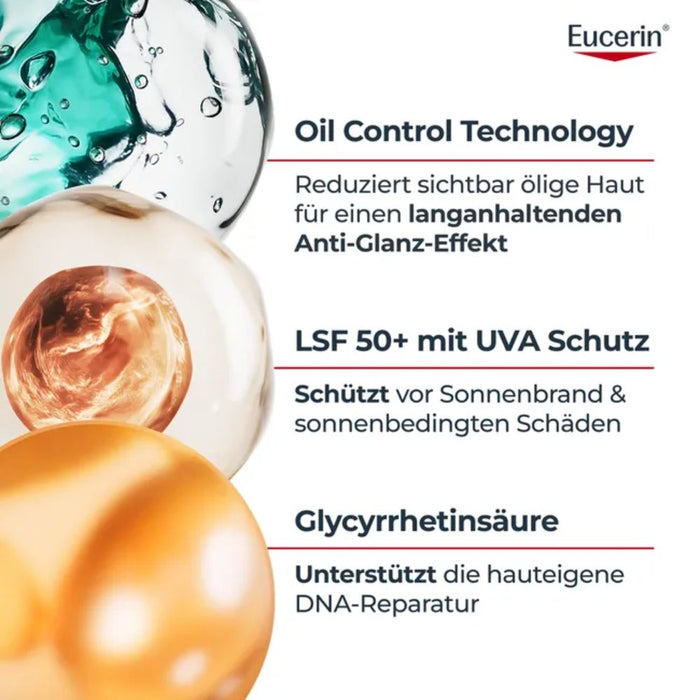 Eucerin Dry Touch Sun Gel-Creme ultraleicht LSF 50+, 200 ml Cream