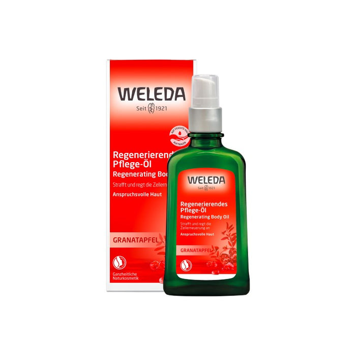 WELEDA Granatapfel regenerierendes Pflege-Öl strafft die Haut & regt die Zellerneuerung an, 100 ml Oil