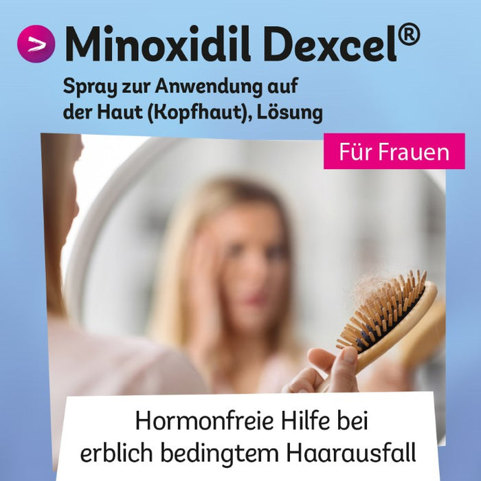 Minoxidil Dexcel 20 mg/ml Spray für Frauen zur Anwendung auf der Haut (Kopfhaut), 180 ml Solution