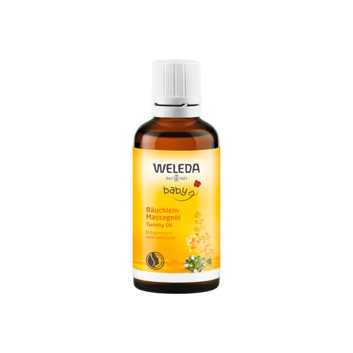 WELEDA Baby Bäuchlein-Massageöl entspannt und wirkt wohltuend, 50 ml Huile