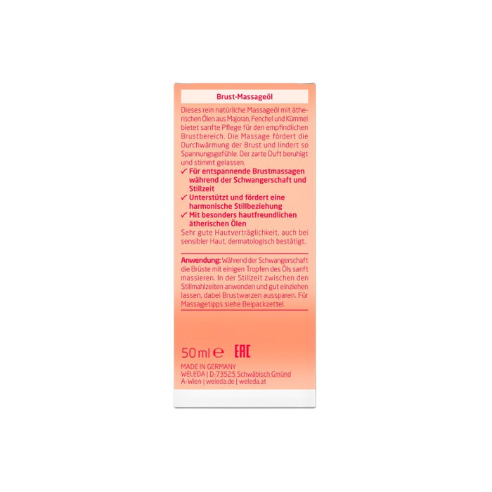 WELEDA Brust-Massageöl pflegt und entspannt die Brust, 50 ml Oil