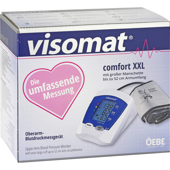 Visomat Comfort Blutdruckmessgerät XXL mit großer Manschette bis zu 52 cm Armumfang, 1 pcs. Blood pressure monitor
