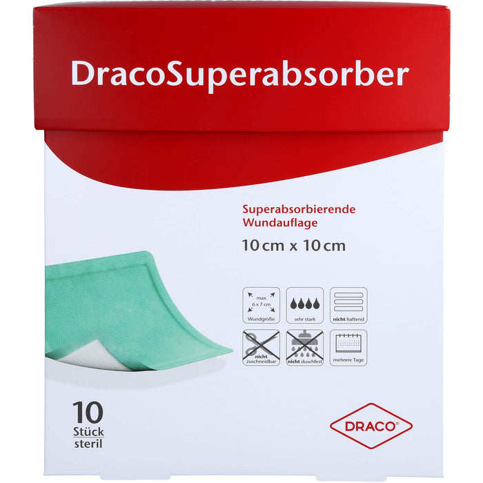 DracoSuperabsorber Superabsorber-Wundauflage 10 x 10 cm, 10 St. Wundauflagen
