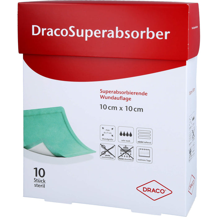 DracoSuperabsorber Superabsorber-Wundauflage 10 x 10 cm, 10 St. Wundauflagen