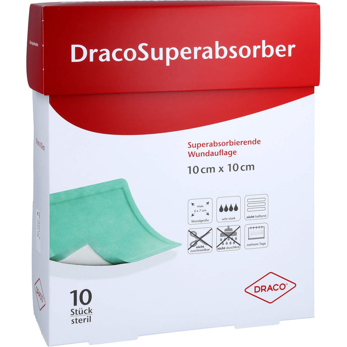 DracoSuperabsorber Superabsorber-Wundauflage 10 x 10 cm, 10 St. Wundauflagen