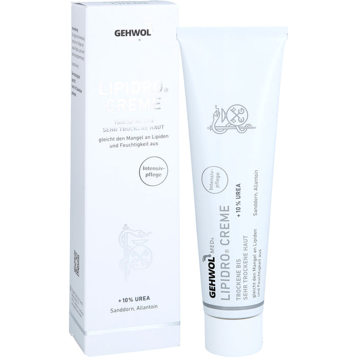 GEHWOL med Lipidro Creme für trockene bis sehr trockene Haut, 125 ml Creme