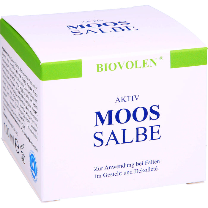 Biovolen Aktiv Moos Salbe bei Falten im Gesicht und Dekolleté, 100 ml Salbe