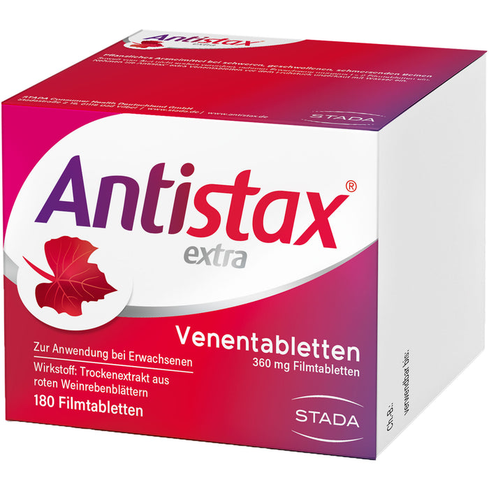 Antistax extra Venentabletten 360 mg bei Krampfadern, Besenreisern, schweren & geschwollenen Beinen, 180 pc Tablettes