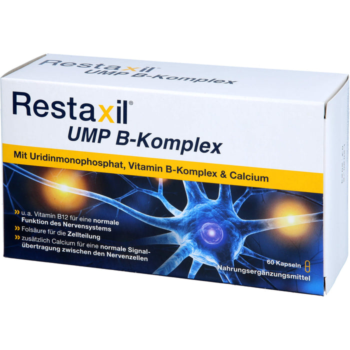 Restaxil UMP B-Komplex Kapseln für eine normale Funktion des Nervensystems und der Zellteilung, 60 pc Capsules