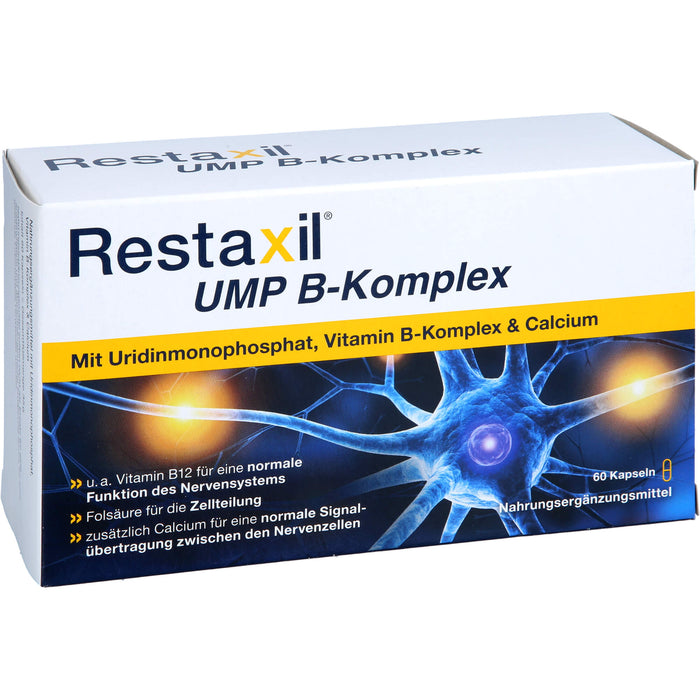 Restaxil UMP B-Komplex Kapseln für eine normale Funktion des Nervensystems und der Zellteilung, 60 pc Capsules