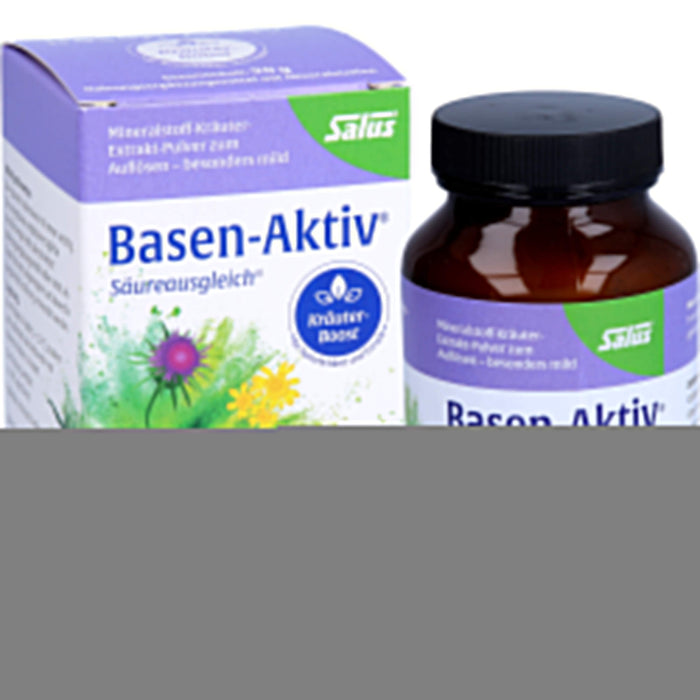Salus Basen-Aktiv Mineralstoff-Kräuterextrakt-Pulver für Säureausgleich, Energie und Regeneration, 90 g Powder