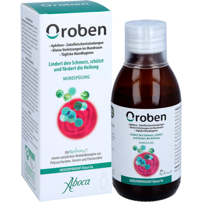 Oroben Mundspülung lindert den Schmerz, schützt und fördert die Heilung, 150 ml Solution