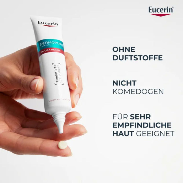 Eucerin Dermopure Hydra Repair Feuchtigkeitspflege für zu Akne neigende Haut, 40 ml Cream