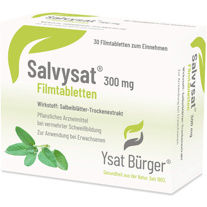 Salvysat 300 mg Filmtabletten zur Anwendung bei vermehrter Schweißbildung, 30 pcs. Tablets