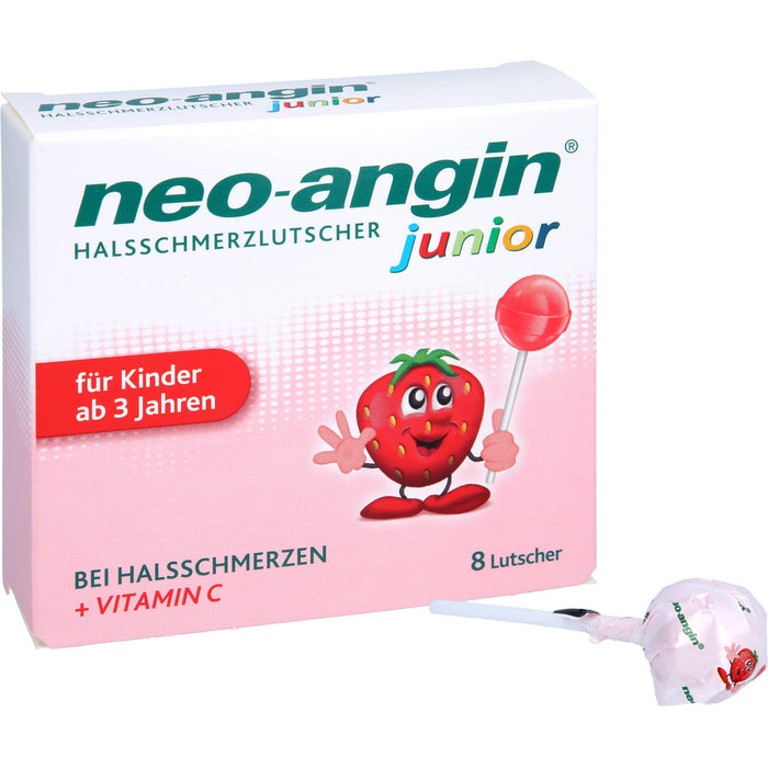 neo-angin junior Halsschmerzlutscher, 8 pc Lollipop