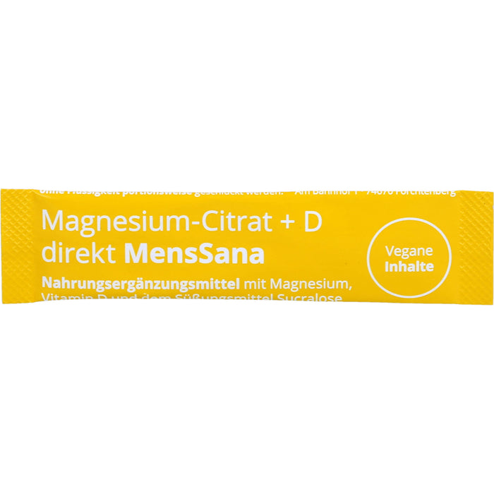 MENSSANA Magnesium-Citrat + D direkt Sticks trägt zum Erhalt einer normalen Muskelfunktion bei, 60 pc Paquet combiné