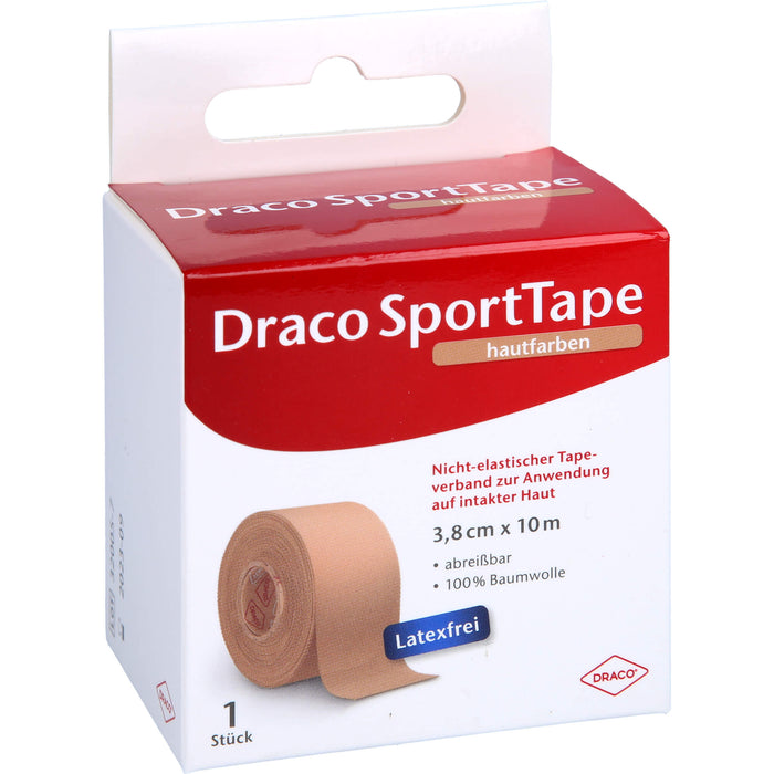 Draco Tapeverband 3,8 cm x 10 m hautfarben, 1 pc Pansement